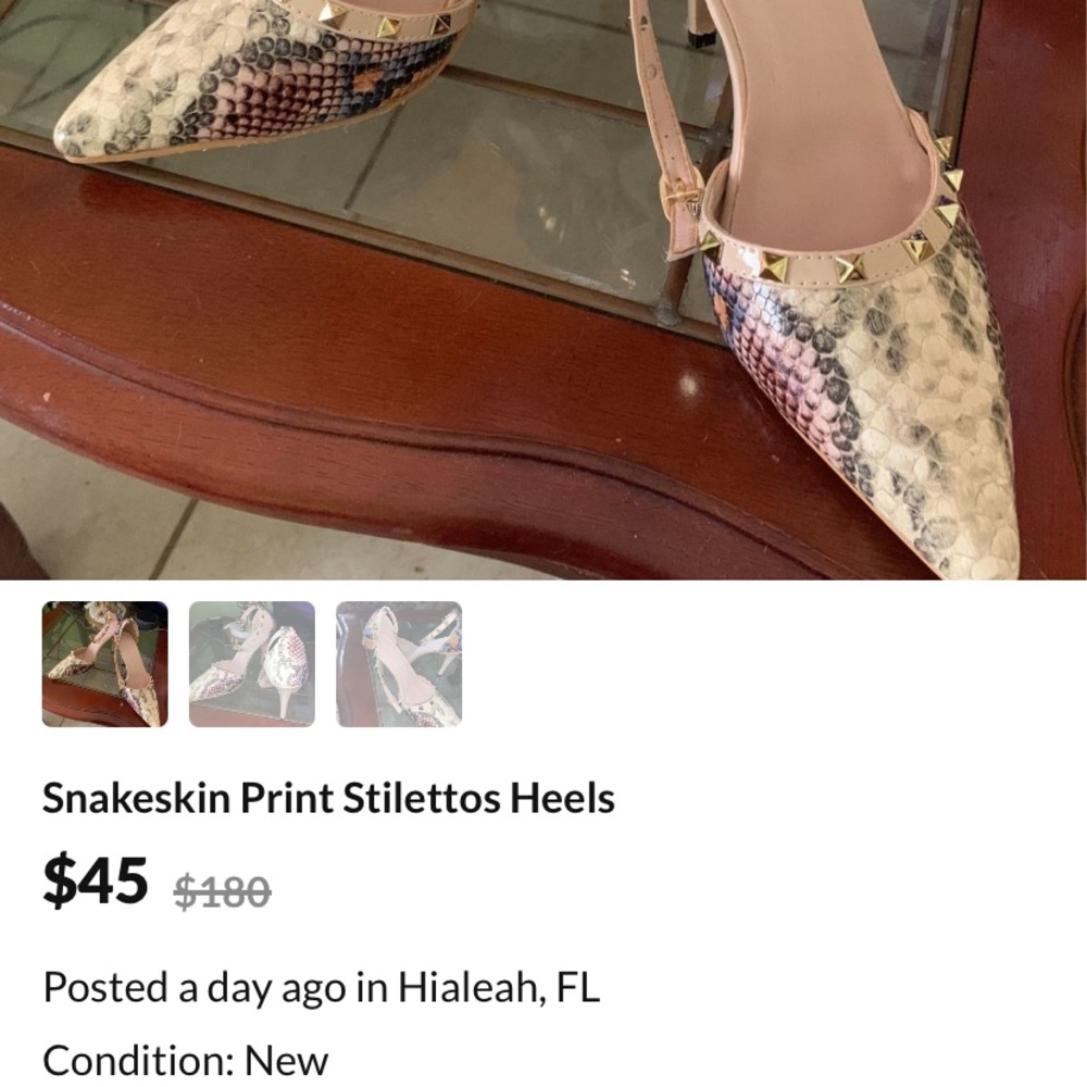 Snakeskin print Stilettos